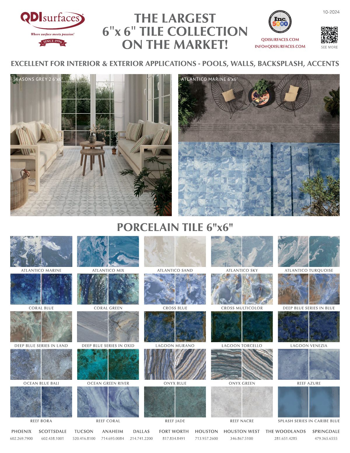 QDI 6"x6" Porcelain & Natural Stone Collection — QDI Surfaces paver catalog cover