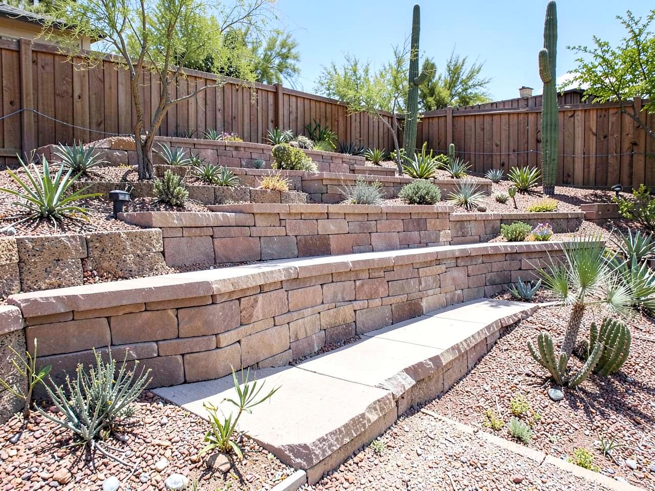 Retaining Walls project by Blue Ribbon in Phoenix Arizona
